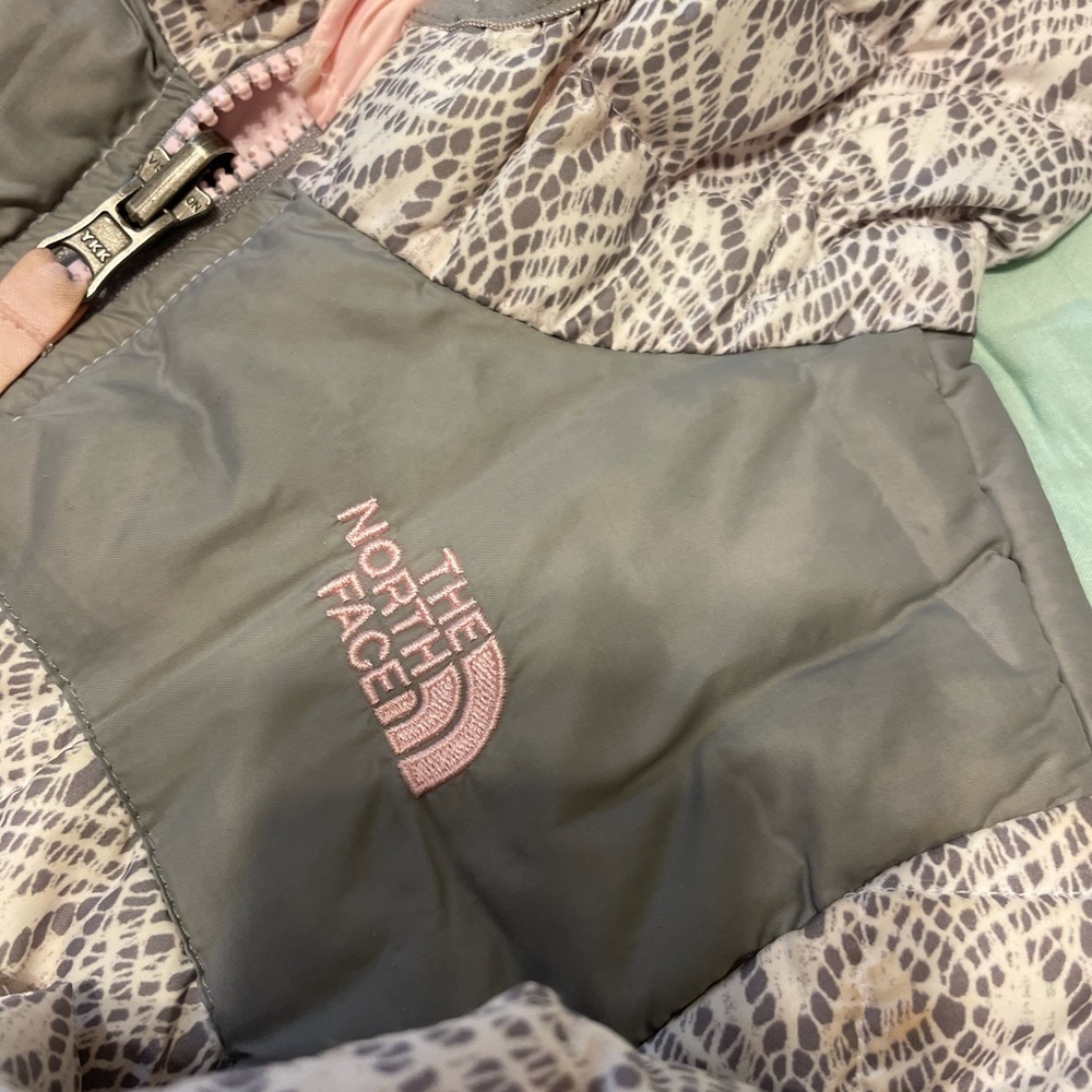 Girls north face reversible jacket